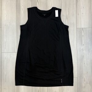NWT LIVI Lane Bryant Womens 22/24 Black Sleeveless Tank Dress Woven Stretch